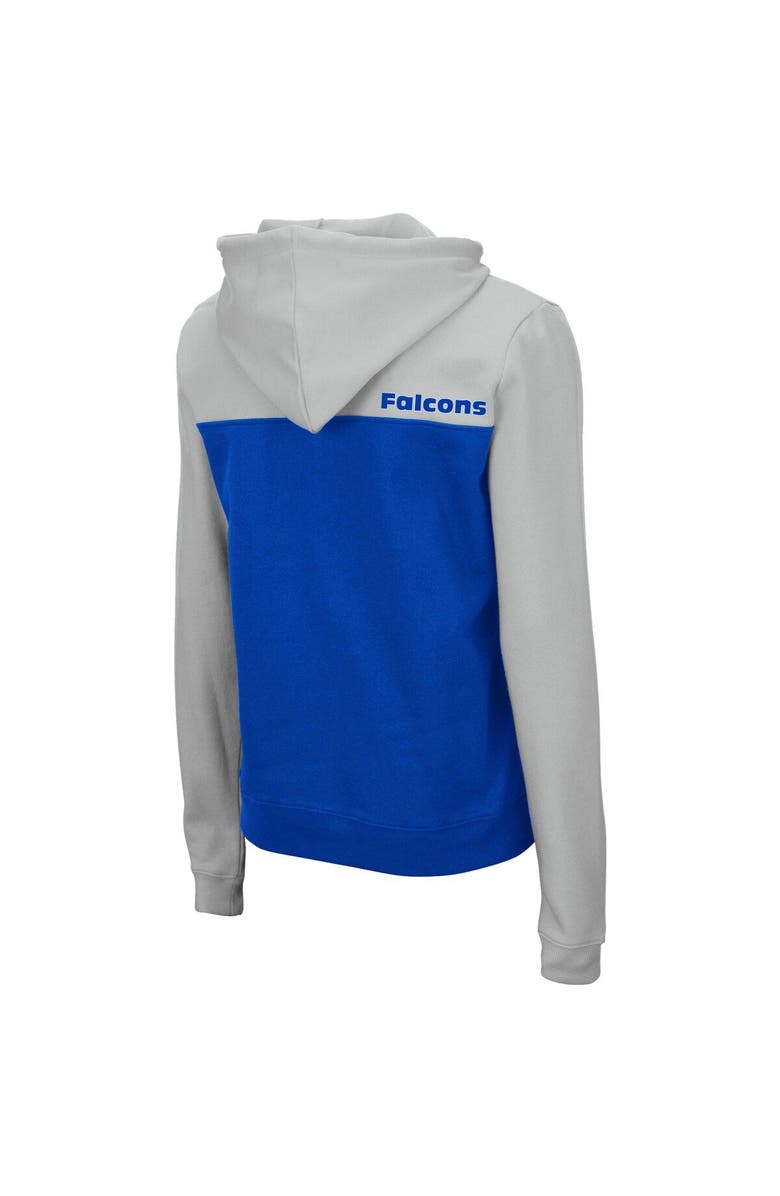 COLOSSEUM Women's Colosseum Gray/Royal Air Force Falcons Aidan Lightweight Half-Zip Hoodie, Alternate, color,