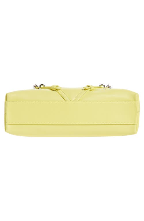 Givenchy Voyou Mini Curved Leather Shoulder Bag In Yellow