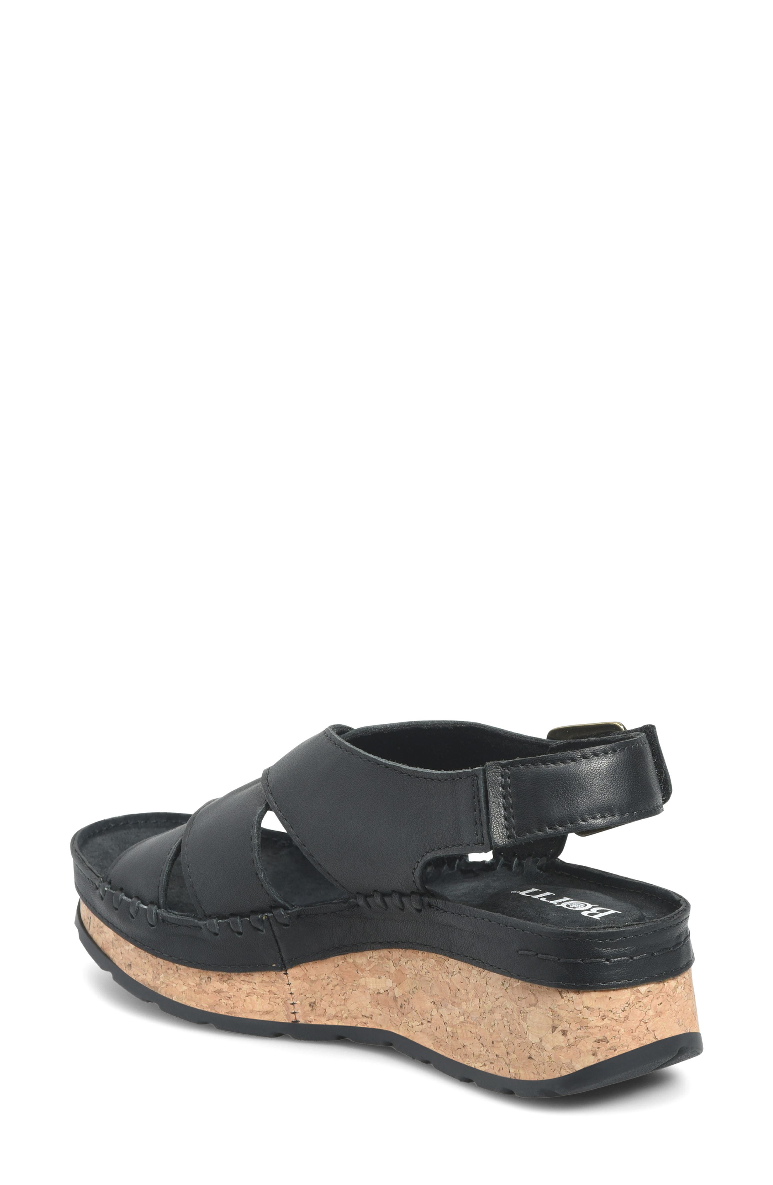 Børn Kavala Platform Sandal, Alternate, color, Black Leather
