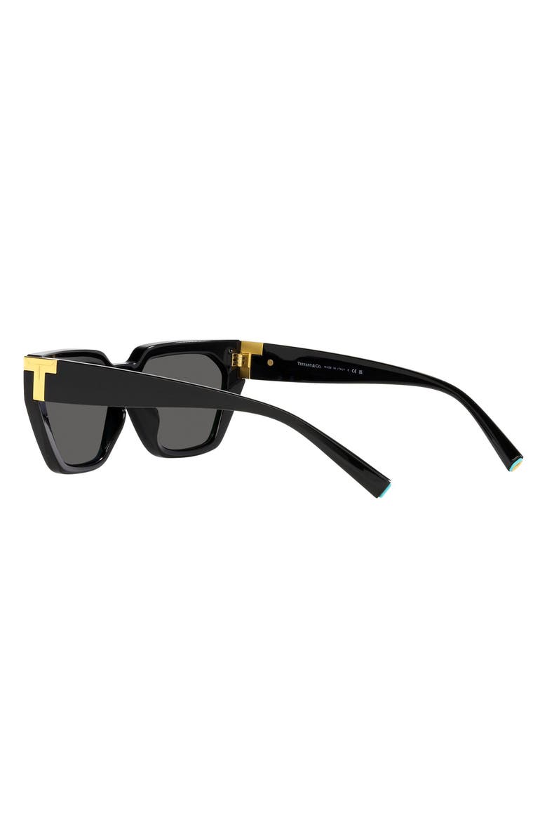 Tiffany & Co. 56mm Irregular Sunglasses, Alternate, color, Black