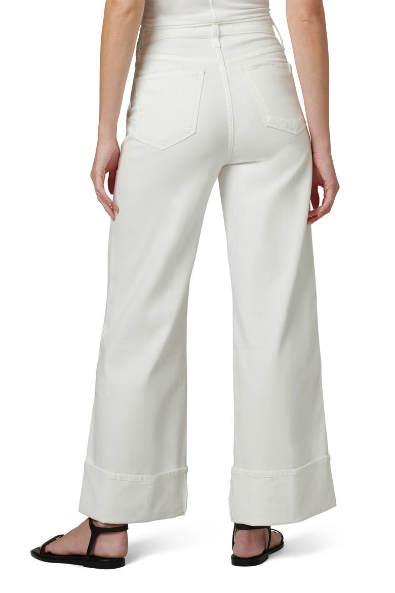 The Trixie Cuff High Waist Wide Leg Trouser Jeans, Alternate, color, OPTIC WHITE