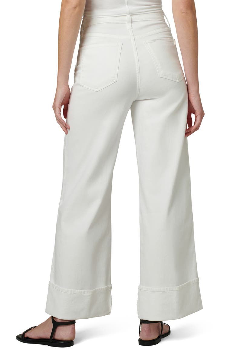 Joe's The Trixie Cuff High Waist Wide Leg Trouser Jeans, Alternate, color, Optic White