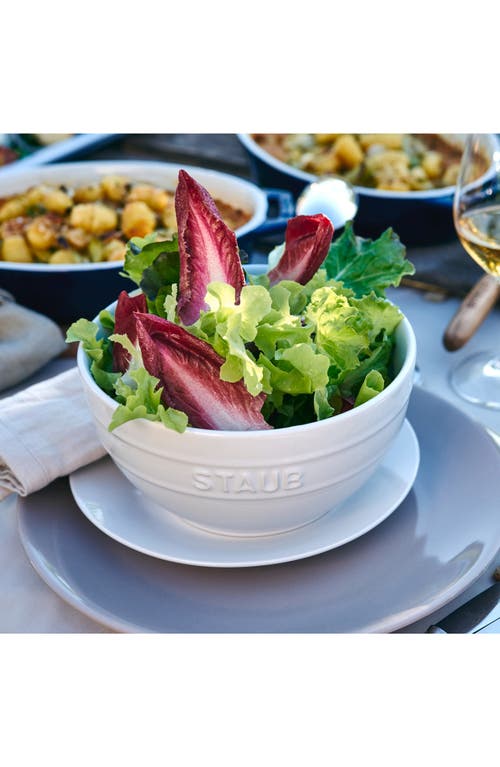 Staub Ceramic 2-piece Large Universal Bowl Set In White