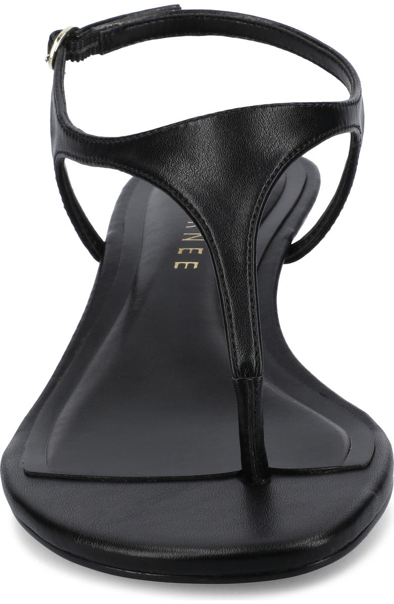 Journee Collection Kathryn Wedge Slingback Sandal, Alternate, color, Black