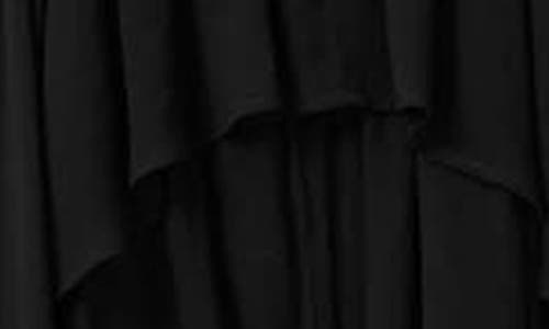 Allsaints Cavarly Tiered Asymmetric Hem Dress In Black