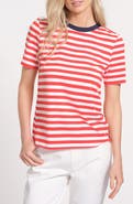 Isaac Mizrahi New York Striped Crewneck T-Shirt