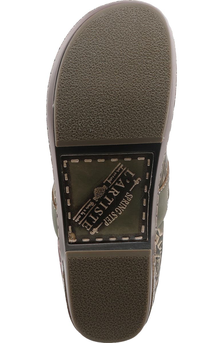 L'Artiste by Spring Step Elkayjay Clog, Alternate, color, Olive Multi