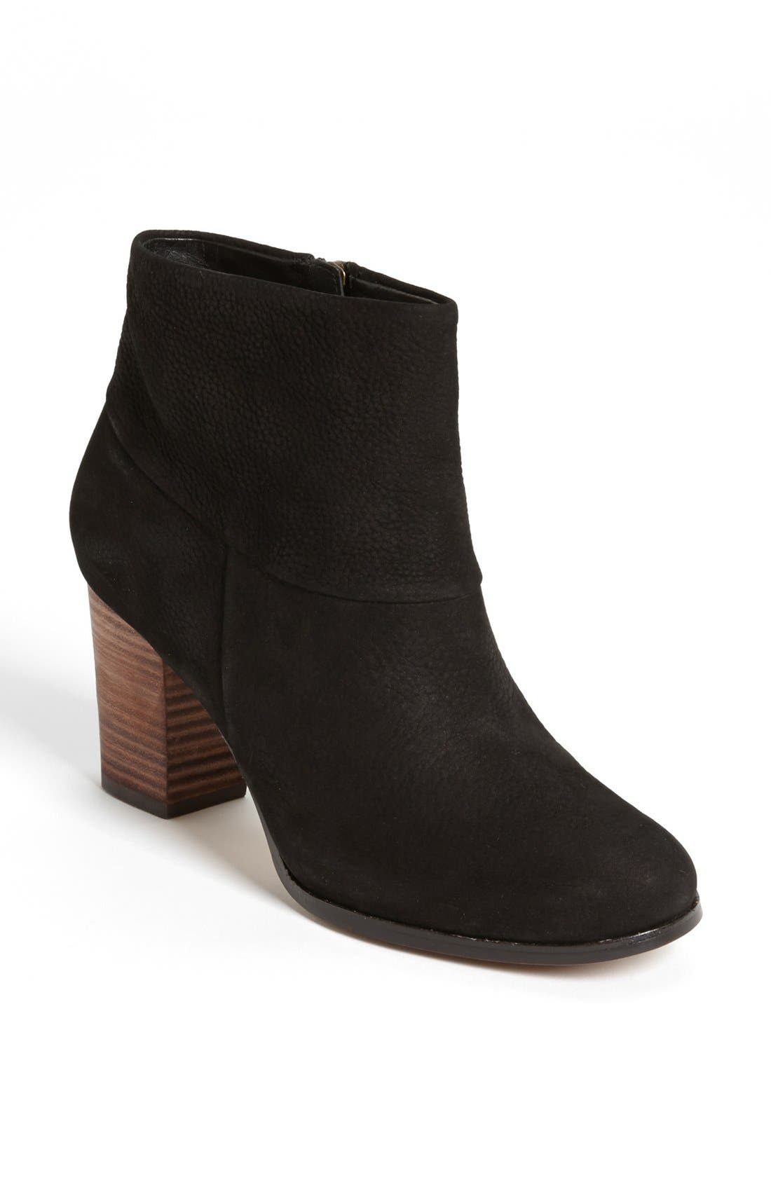 'Cassidy' Bootie, Main, color, BLACK NUBUCK