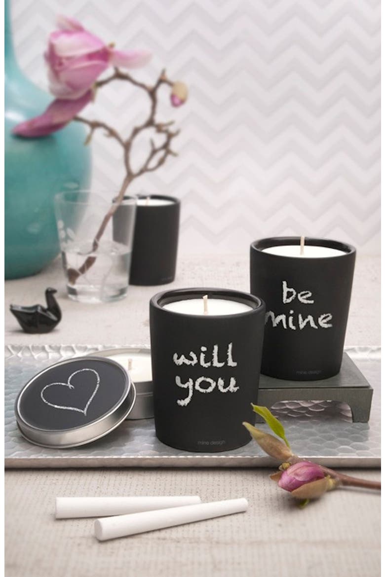 Chalkboard Candle, Alternate, color, BLACK