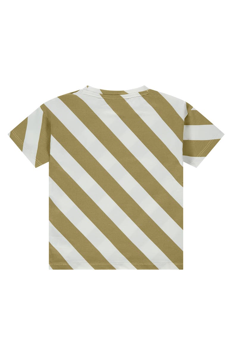 Stains and Stories by Babyface Diagonal Striped T-Shirt, Alternate, color, Kiwi