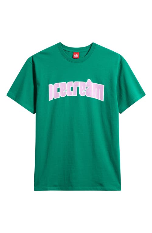 Icecream Vanilla Graphic T-shirt In Green