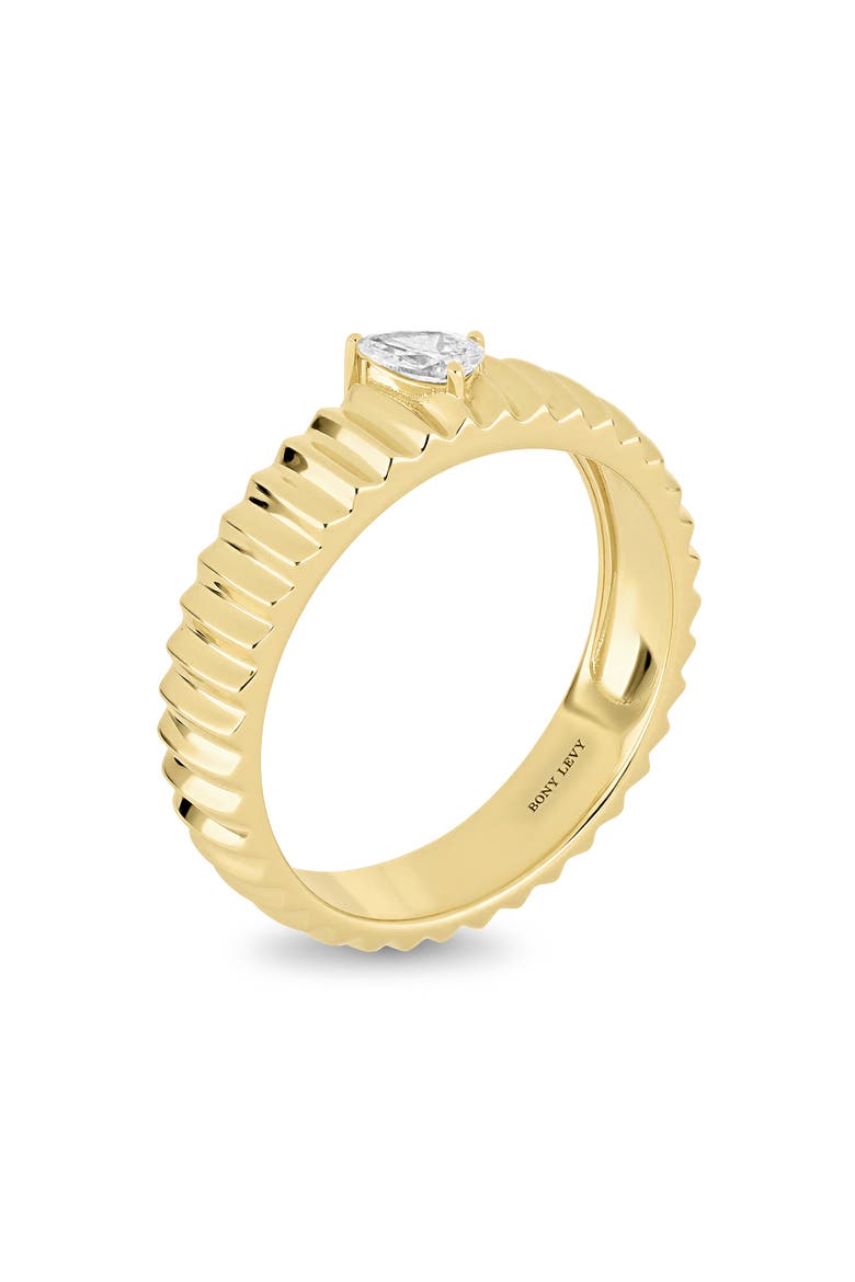 18K Gold Cleo Diamond Stackable Ring (Online Trunk Show), Alternate, color, 18K YELLOW GOLD/ DIAMOND