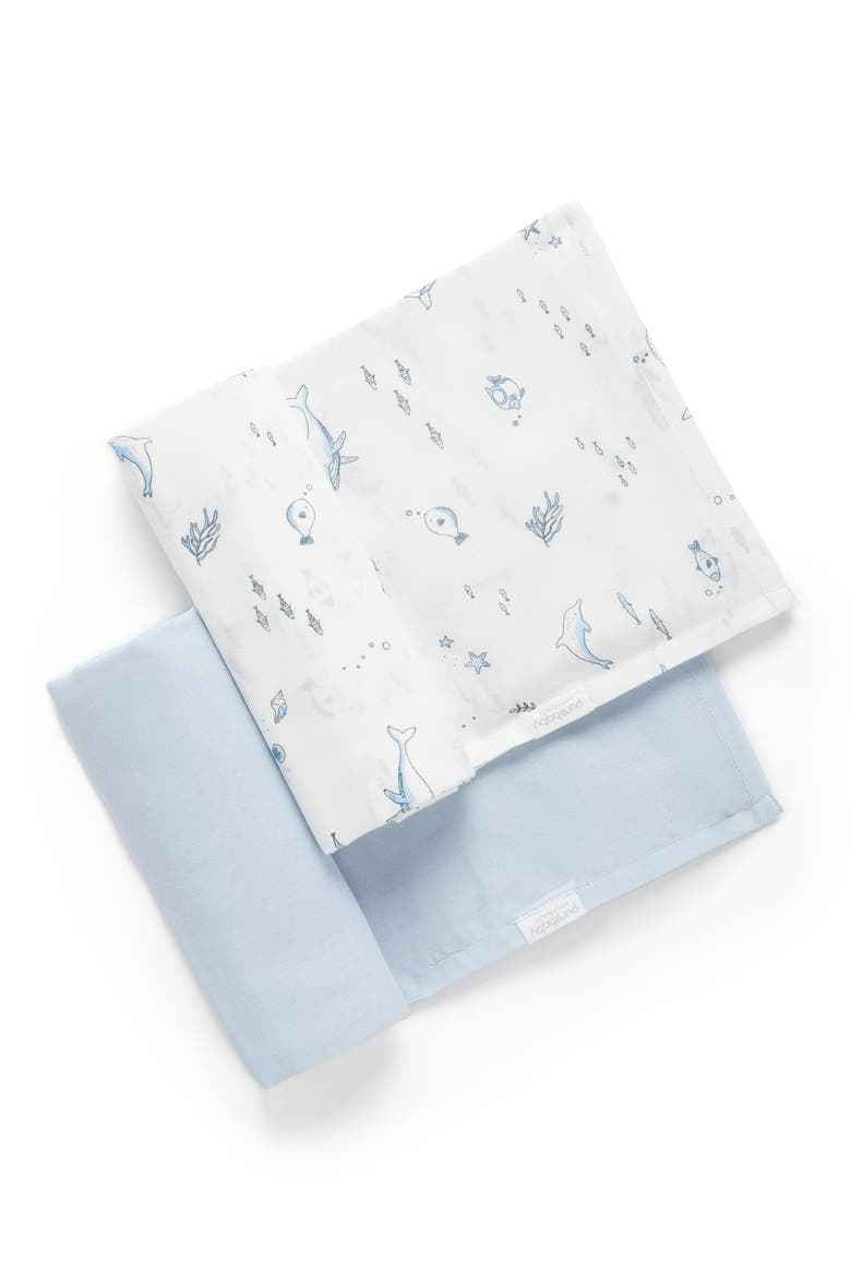 Muslin Wrap 2 Pack, Main, color, Pale Blue Nautical