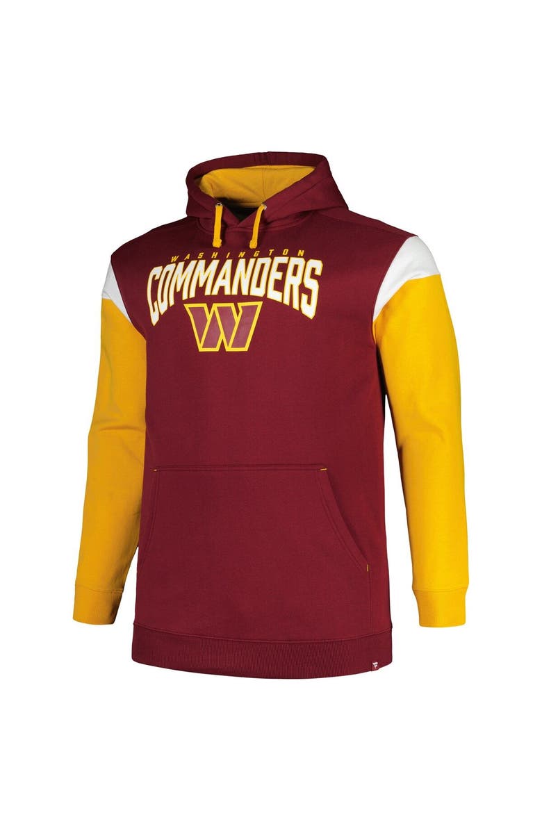 PROFILE Men's Profile Burgundy Washington Commanders Big & Tall Trench Battle Pullover Hoodie, Alternate, color,