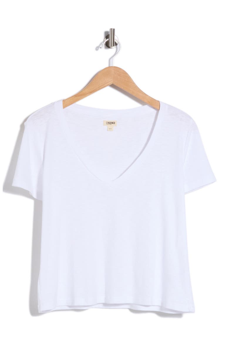 Carly Crop T-Shirt, Alternate, color, WHITE