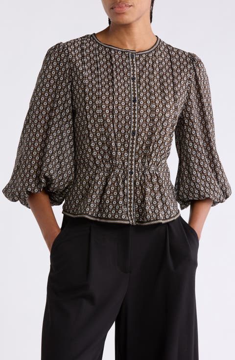 Bubble Sleeve Top