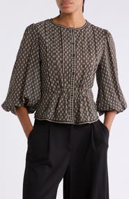 MAX STUDIO Bubble Sleeve Top