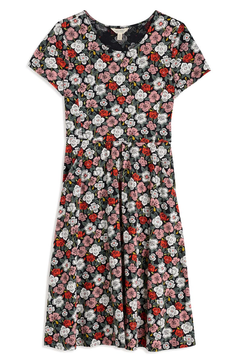 Seasalt Cornwall April Floral Stretch Organic Cotton Dress, Alternate, color, 