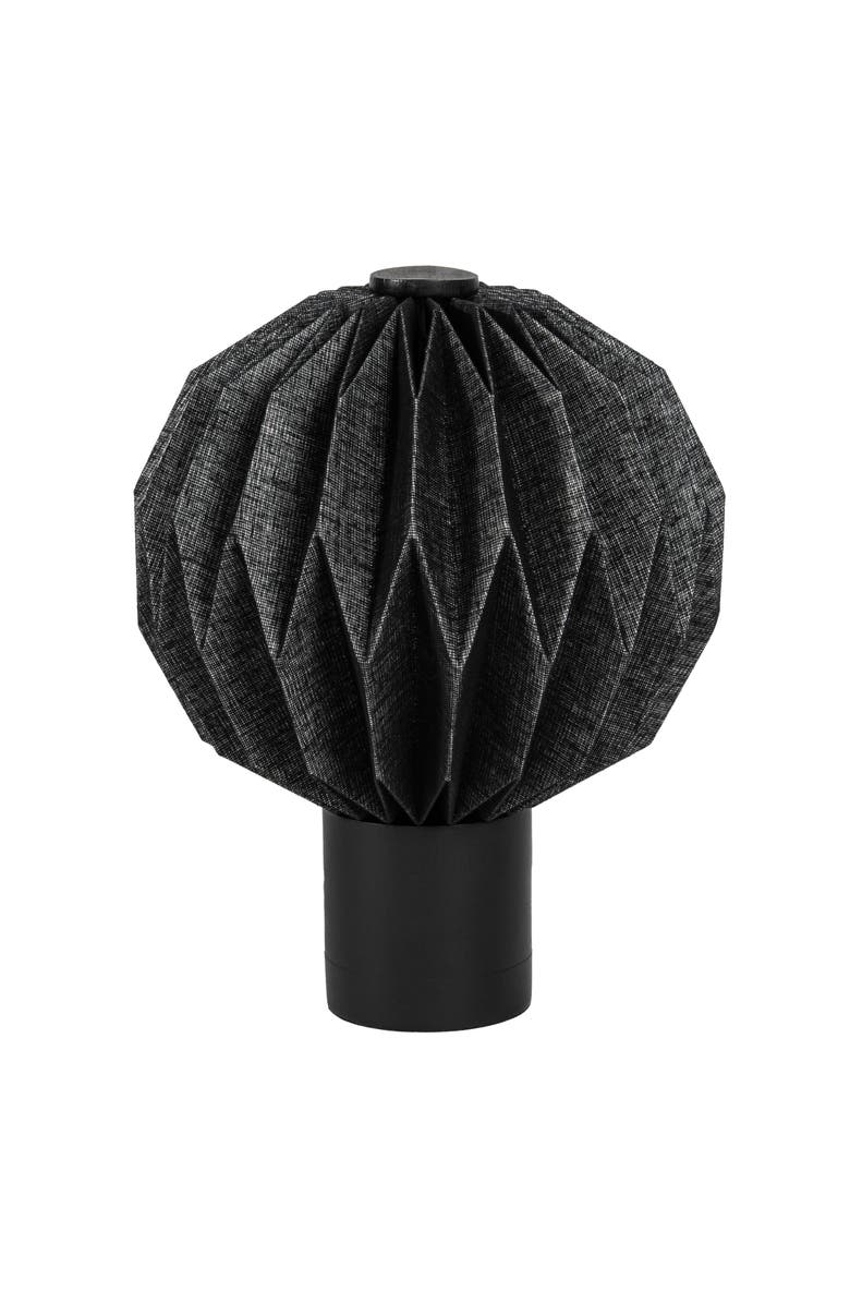 JONATHAN Y Quincy 11" Modern Minimalist Paper Pleated Orb Accent LED Table Lamp, Main, color, Black