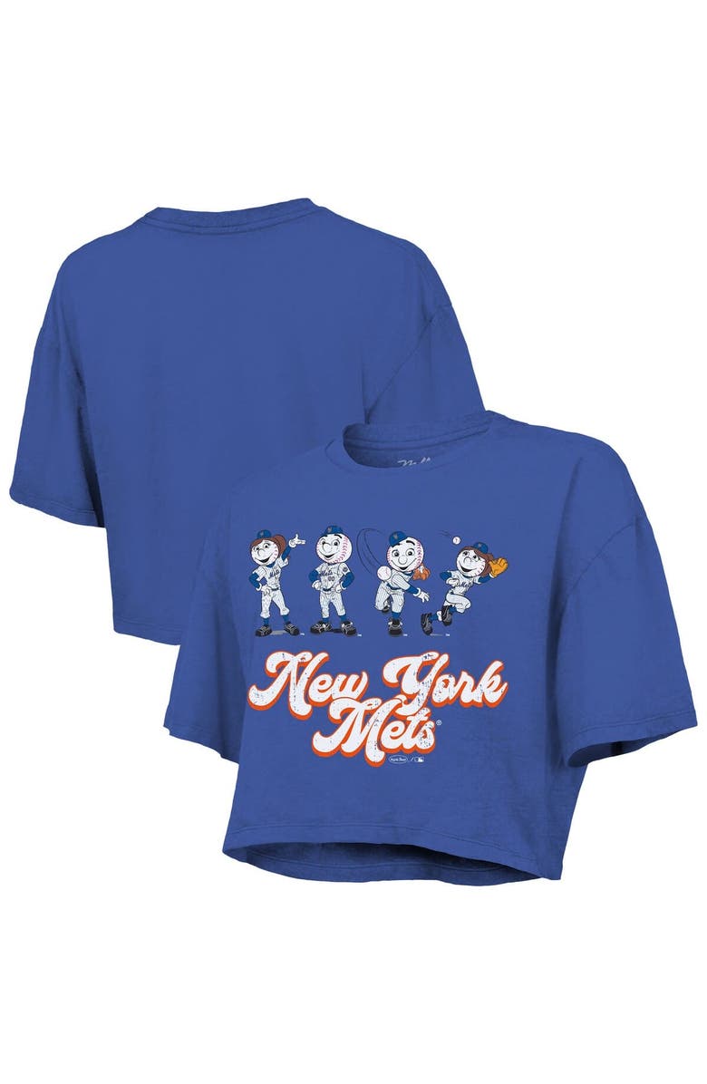 Majestic Threads Women's Majestic Threads Royal New York Mets Boxy Crop T-Shirt, Alternate, color, Royal