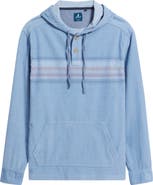 johnnie-O Dorn Washed Stretch Corduroy Henley Hoodie