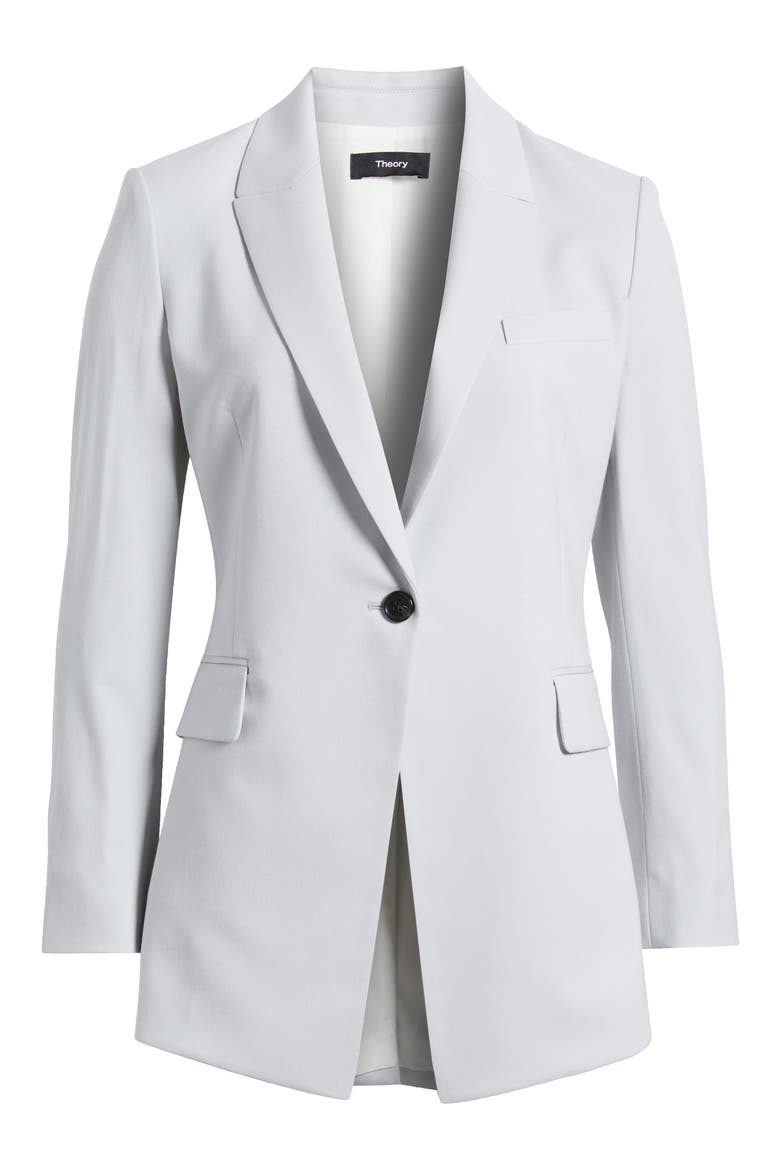Etiennette Gabardi Blazer, Alternate, color, FOG