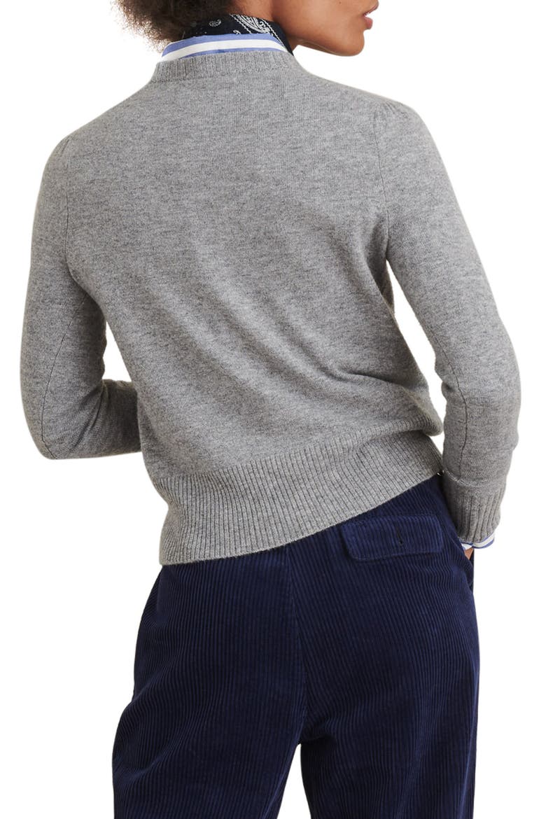 Claire Wool & Cashmere Crewneck Sweater, Alternate, color, HEATHER GREY