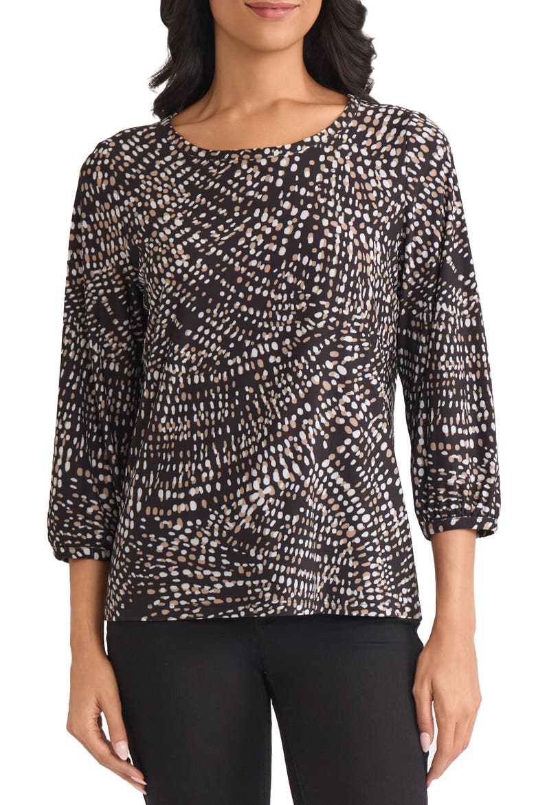 Scattered Dot Top, Main, color, JONES BLACK MULTI