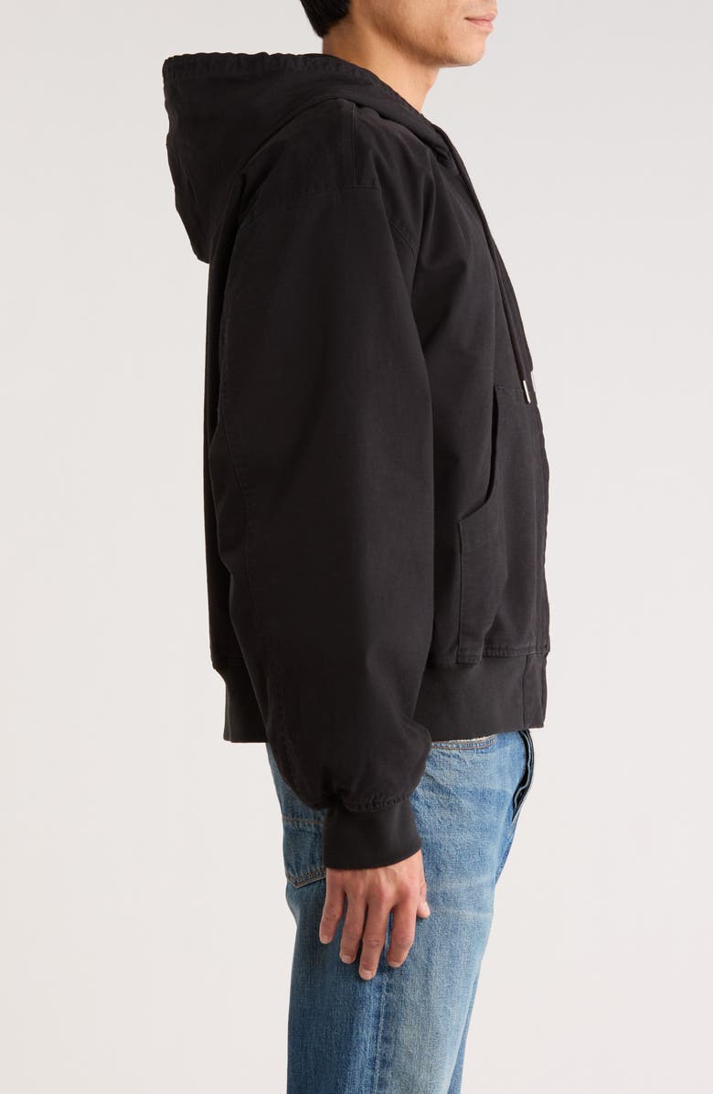 BP. Hooded Lined Canvas Jacket, Alternate, color, Black Washed