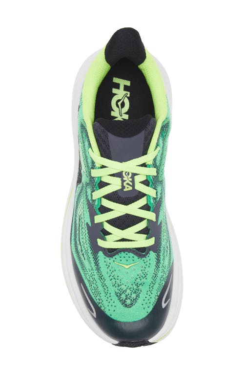 Hoka Kids' Clifton 10 Running Sneaker In Green