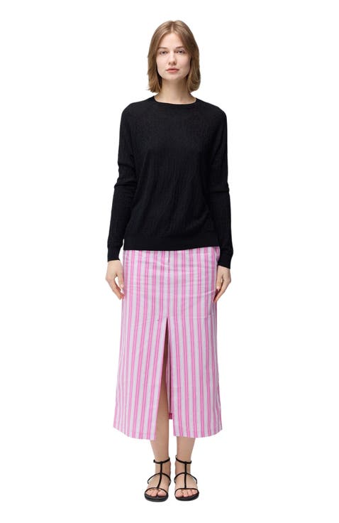 Silk Cashmere Textured Sweater