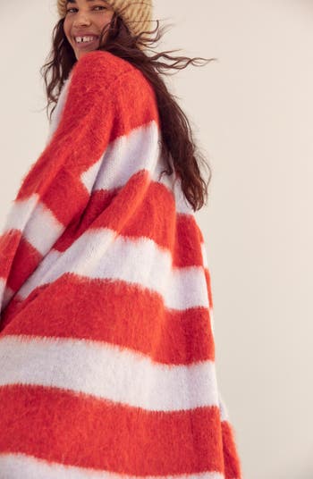 Mantra Stripe Oversize Longline Cardigan