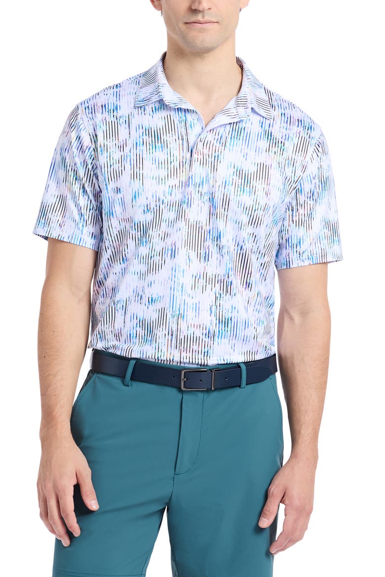 Clyne Knit Polo, Main, color, BLUE MULTI