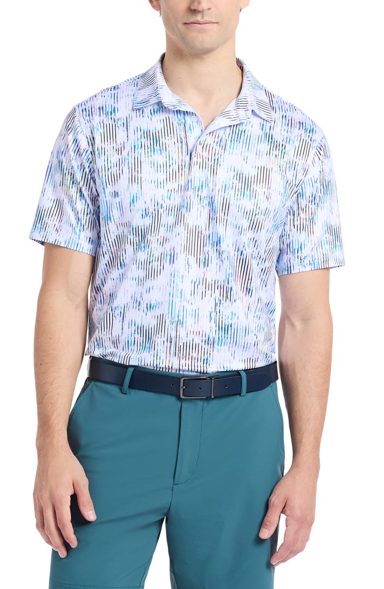 Robert Graham Clyne Knit Polo, Main, color, Blue Multi