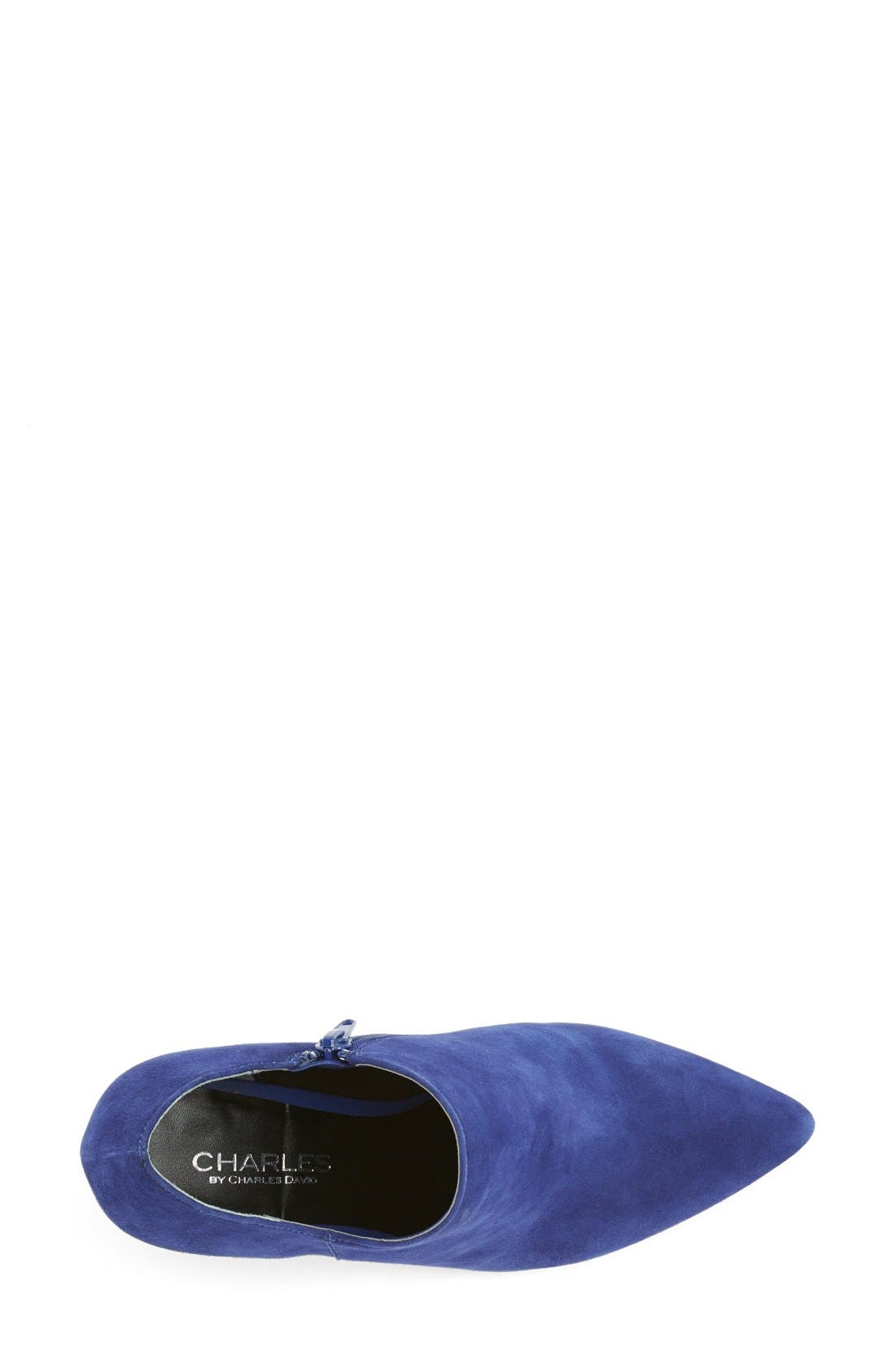 'Veer' Pointy Toe Bootie, Alternate, color, COBALT SUEDE