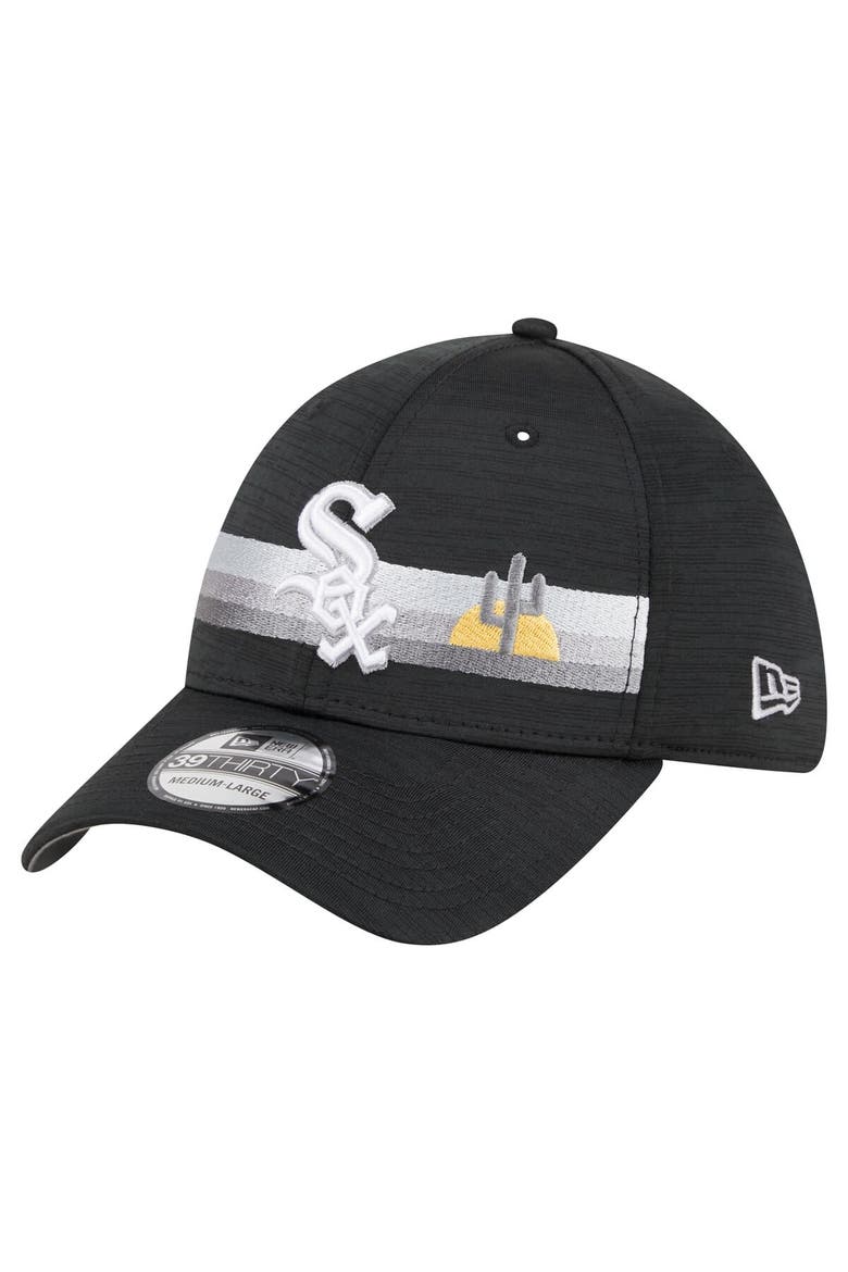 Men's New Era Black Chicago White Sox Spring Training  Digi 39THIRTY Flex Hat, Alternate, color, Black