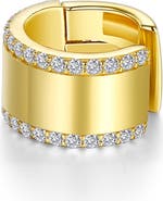 Lafonn Single Polished Pavé Simulated Diamond Ear Cuff