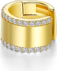 Lafonn Single Polished Pavé Simulated Diamond Ear Cuff