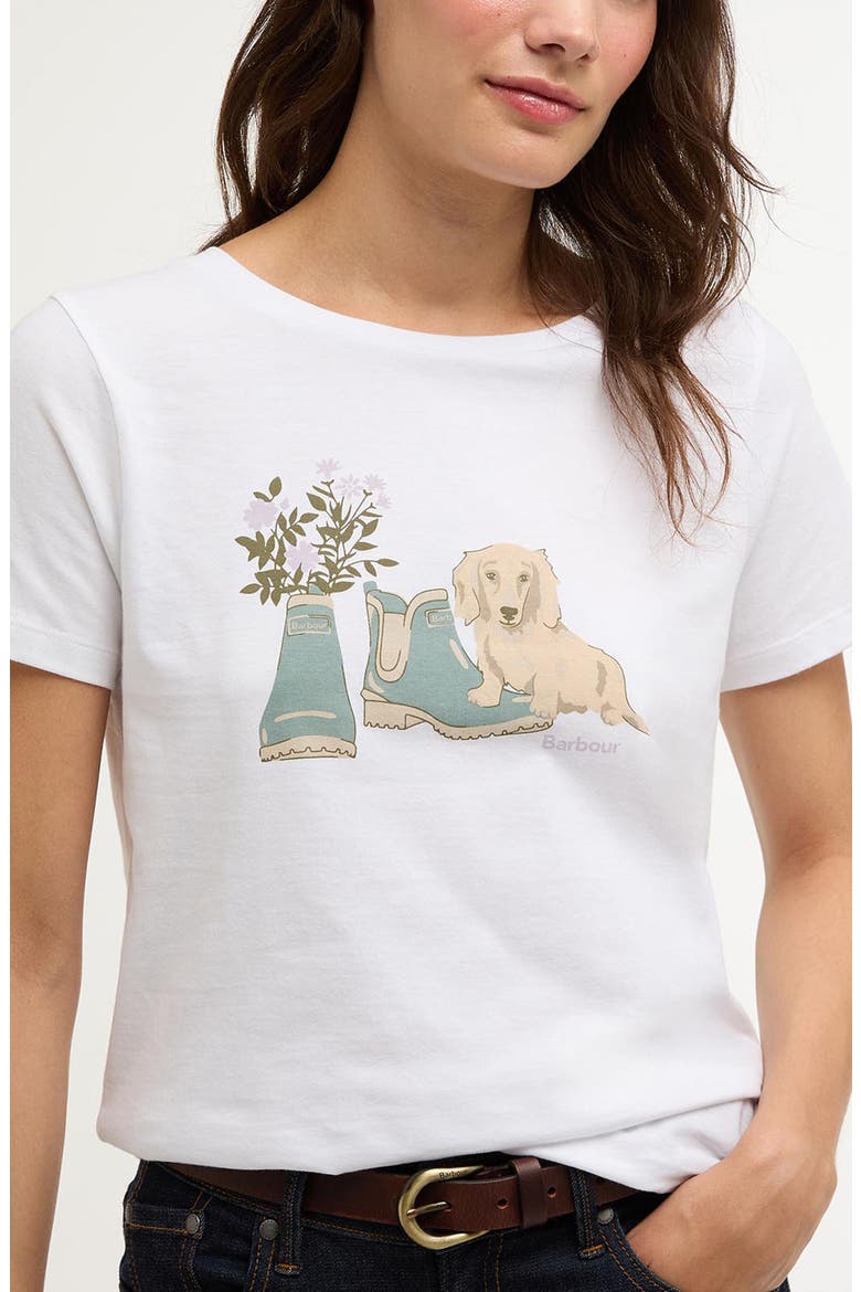 Brambles Cotton Graphic T-Shirt, Main, color, WHITE