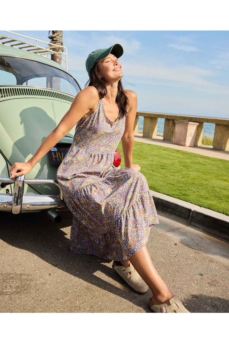 Sunkissed Sunsana Midi Dress, Alternate, color, Pacific Blue Print
