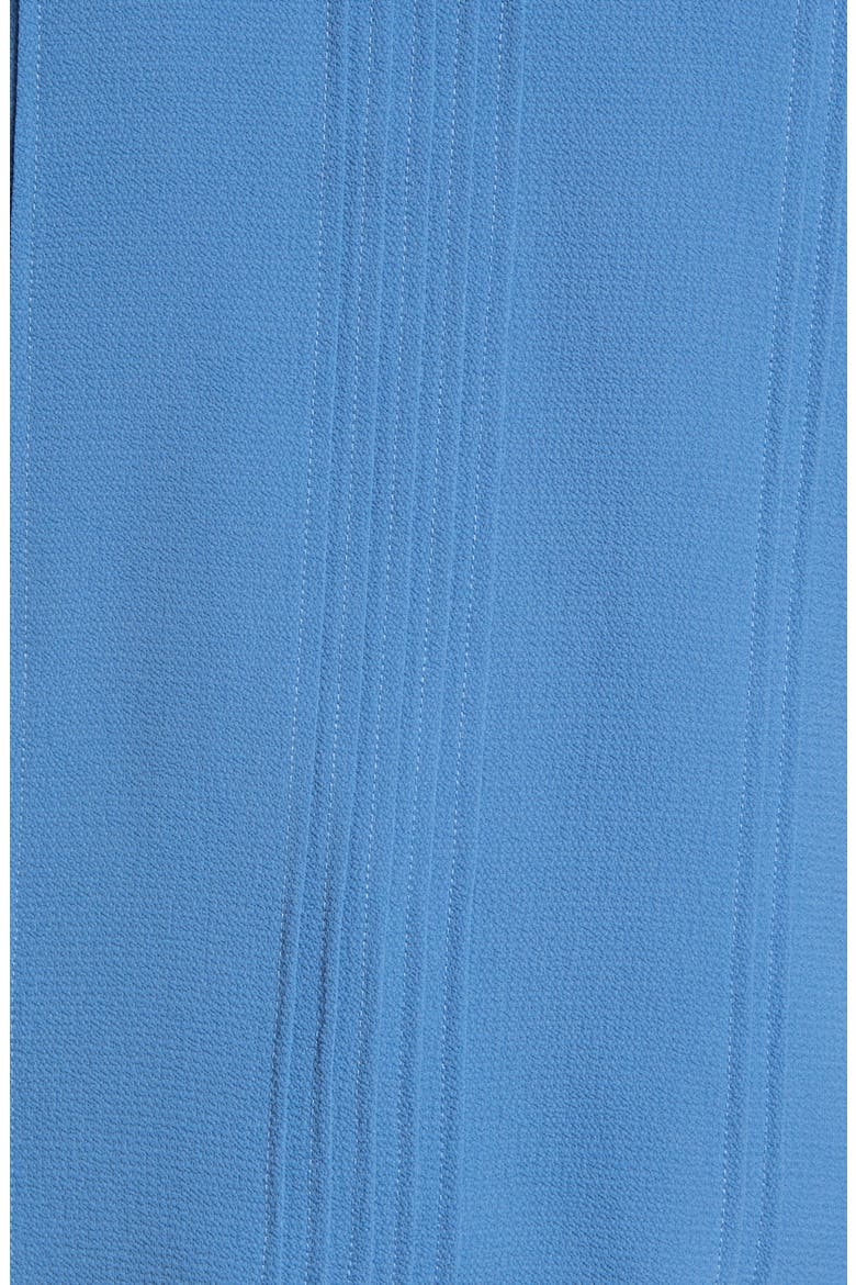 Band Collar Pleat Chiffon Blouse, Alternate, color, BRISK BLUE