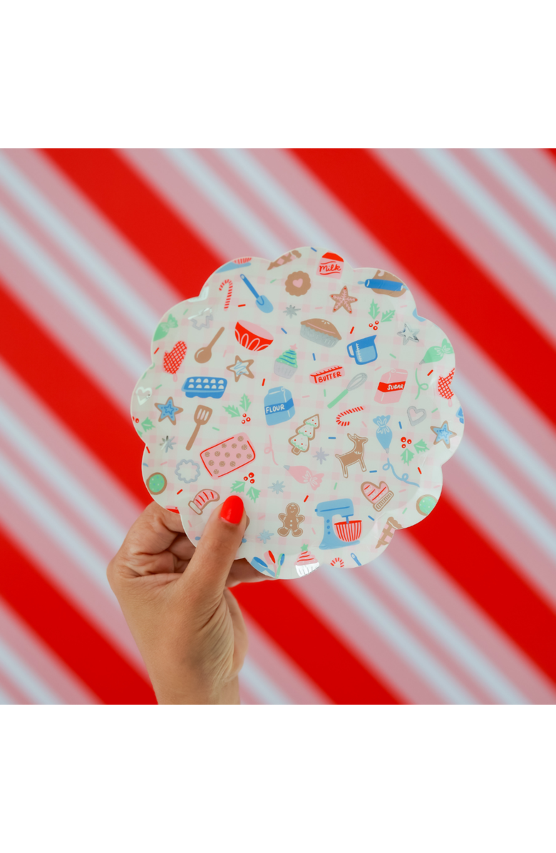 Daydream Society Baking Spirits Bright Christmas Print Small Plates, Alternate, color, Assorted Pre-Pack