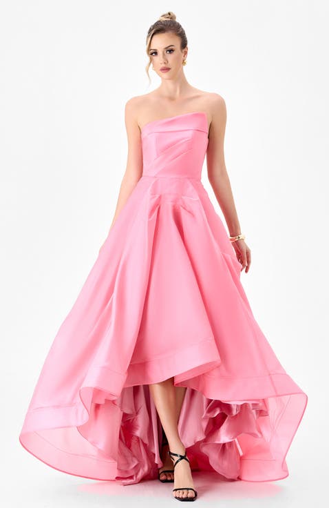 Jeila Strapless Hi Lo Gown