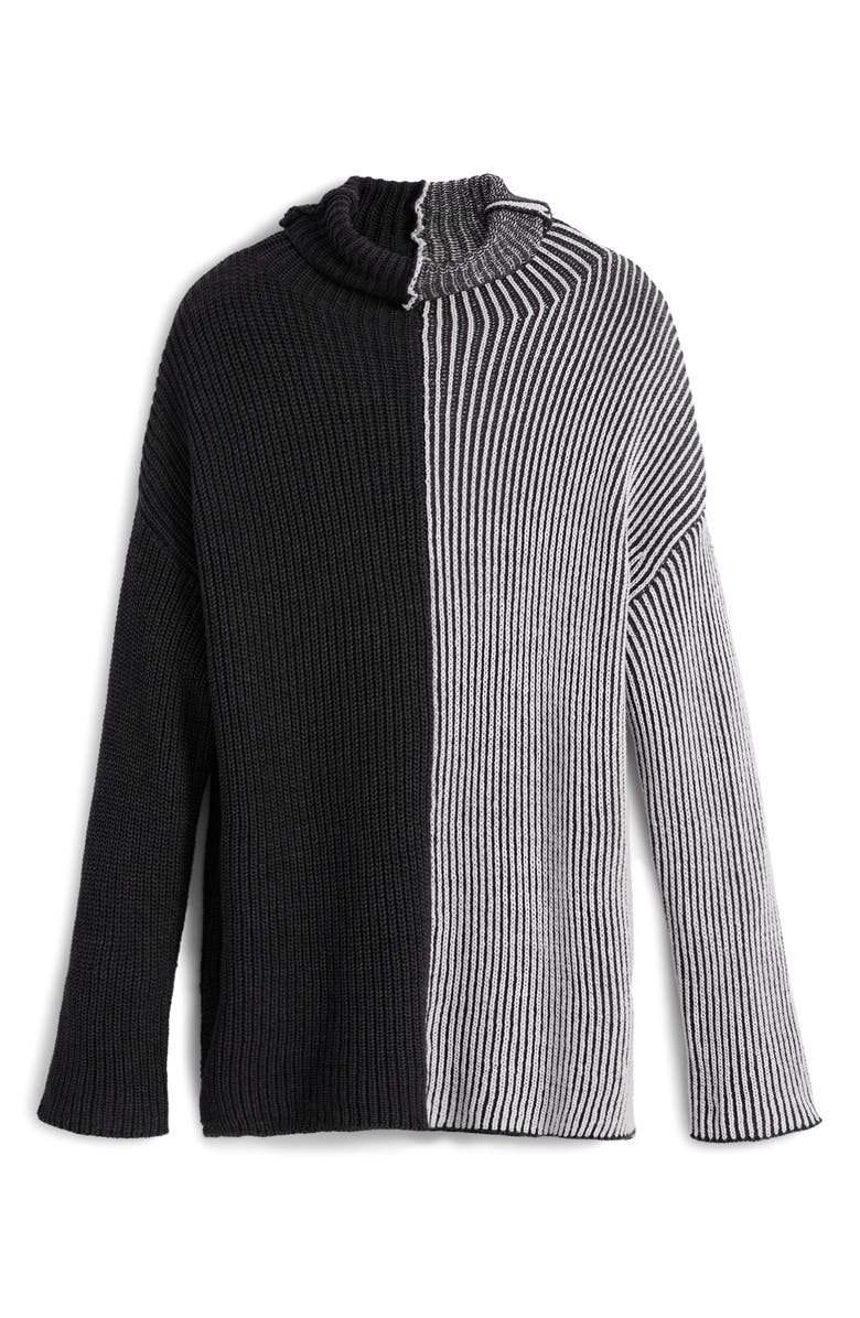 Desigual Turtleneck Sweater, Alternate, color, Gray