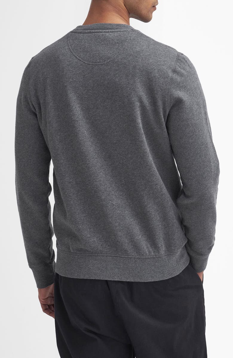 Barbour Prep Logo Crewneck Sweatshirt, Alternate, color, Mid Grey Marl