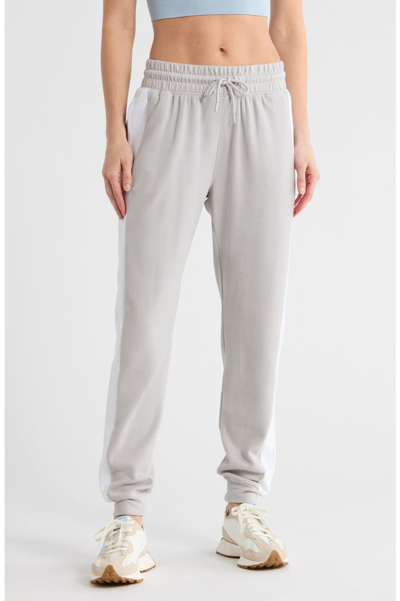 Stripe Fleece Joggers, Main, color, LUNAR DUST