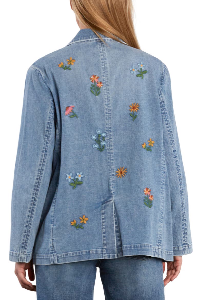 Meadow Kiss Embroidered Blazer, Alternate, color, DENIM