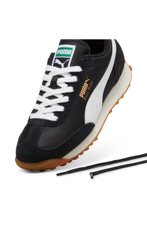Puma Kids' Easy Rider Sneaker In Black- White