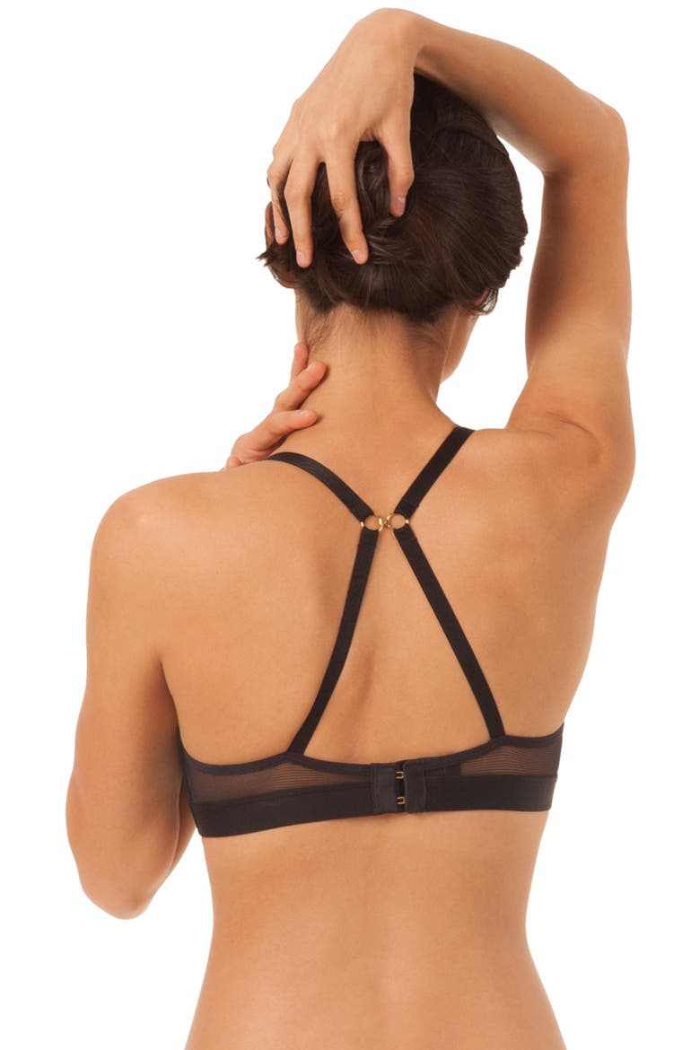 The All-Day Deep V No-Wire Bra, Alternate, color, JET BLACK