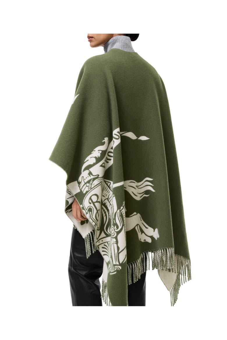 Knight Wool Cashmere Cape, Alternate, color, Pea green